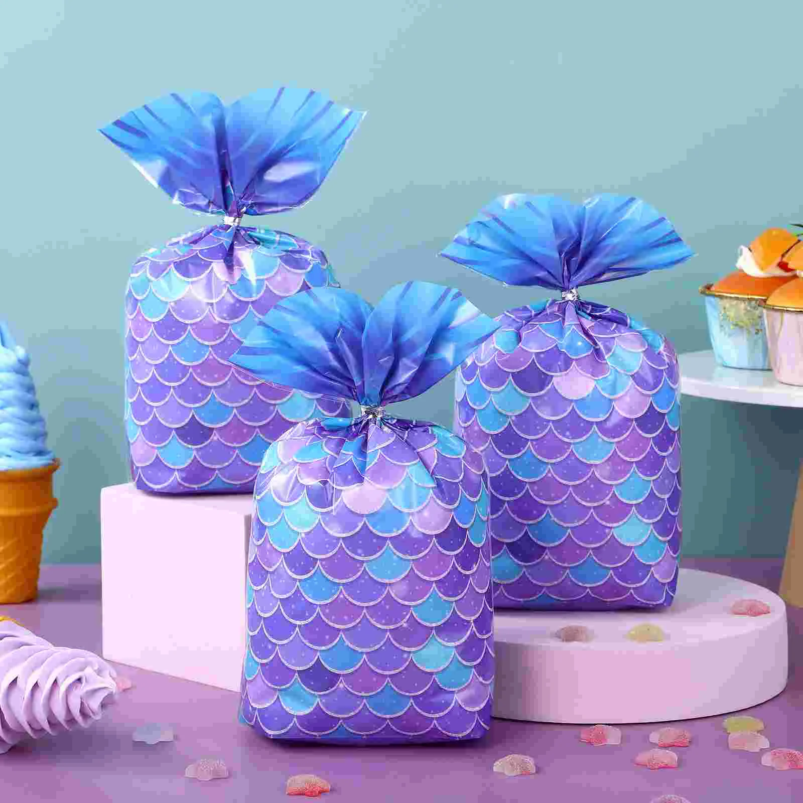 100 шт. целлофановый хвост сумка для конфет сумки Goodie Opp маленькие украшения