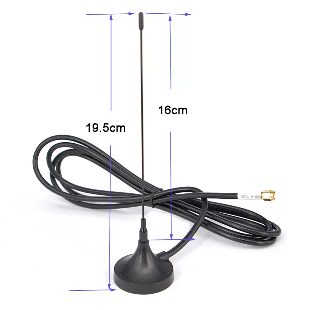 The new 10 piece/lot 5 dbi 433Mhz Antenna SMA Male RG58 2M High Quality UHF antenna for Ham Radio Signal Booster Wireless Repeat