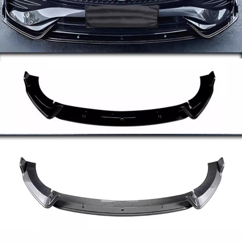 Фото Глянцевый черный передний сплиттер для Mercedes-Benz CLE53 CLE260 CLE300 Coupe 2024-2026, модифицированная передняя накладка на бампер №1