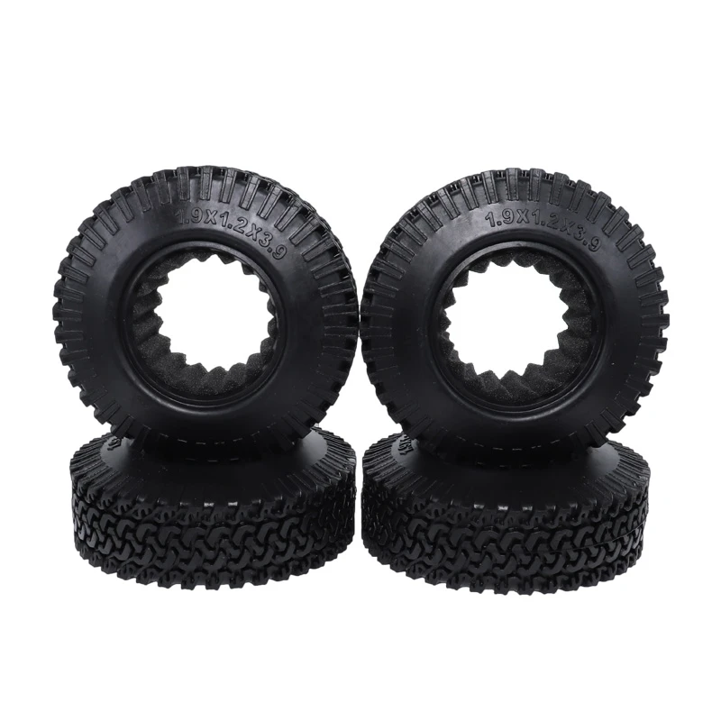 

2023 Hot-4Pcs RC 1:10 Crawler Beadlock Wheels Tire 1.9 Inch Rubber Wheel Tire 98Mm Tyre For RC Car Truck Axial SCX10