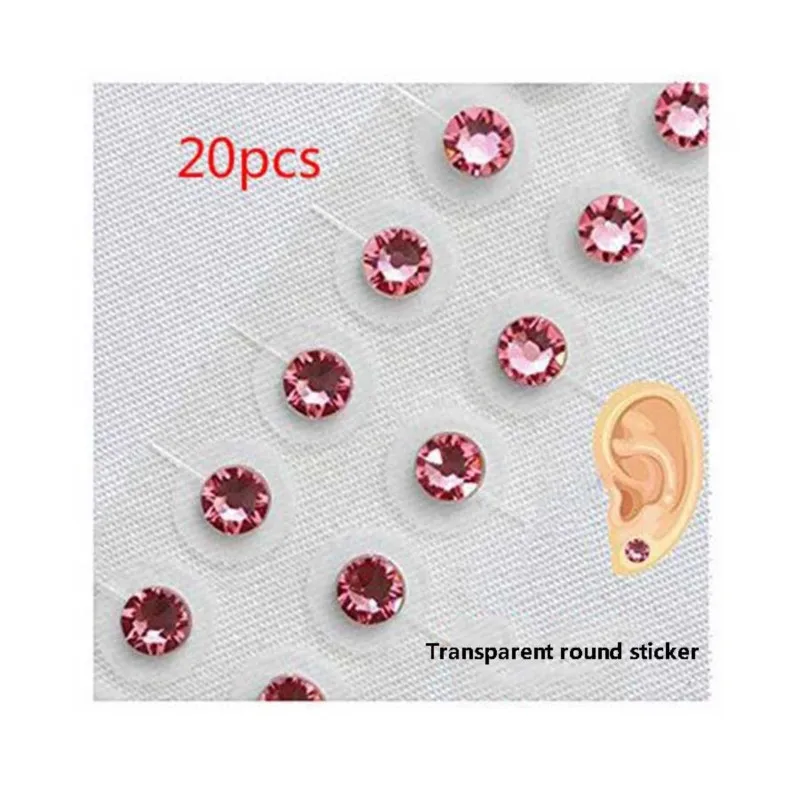 

Magnetic Bead /5 colors crystal ear Patch Transparent Tape Anti-allergic Magnetic therapy Ear Pressure Paste Ear Auriculotherapy