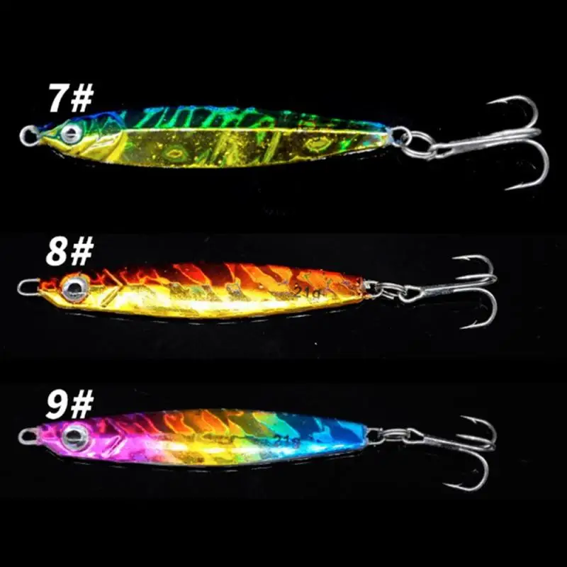 

14g 21g 28g Fishing Lures Random Color Luya Bait Laser Coating Artificial Bait Three Hooks Fishing Accessories Goods For Fishing