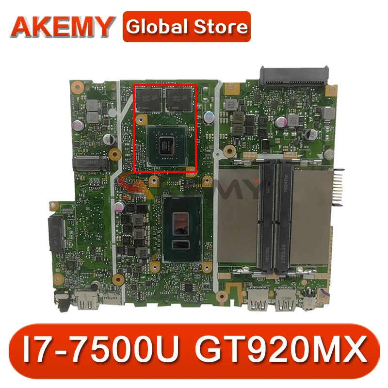 

X507UB MAIN BOARD For Asus X507U X507UB X507UBR X507URA Y5000UB Laptop Motherboard With I7-7500U GT920MX 100% working well