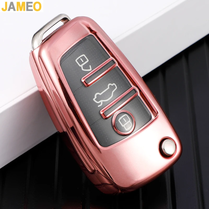 Чехол для автомобильного ключа для Audi A3 Q2L Q3 S3 RS3 A4 A6 A6L A8 Q7