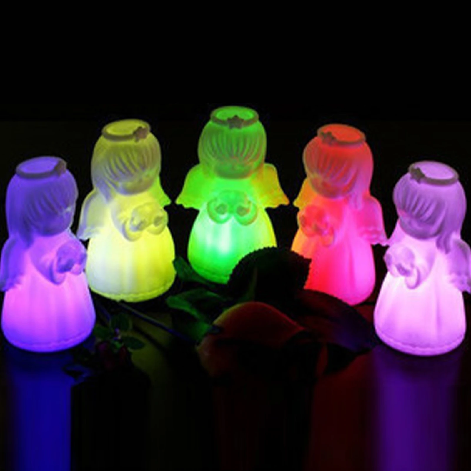 

Changing LED Lamp Decor Night Light Christmas gift Cute Angle LED Night light