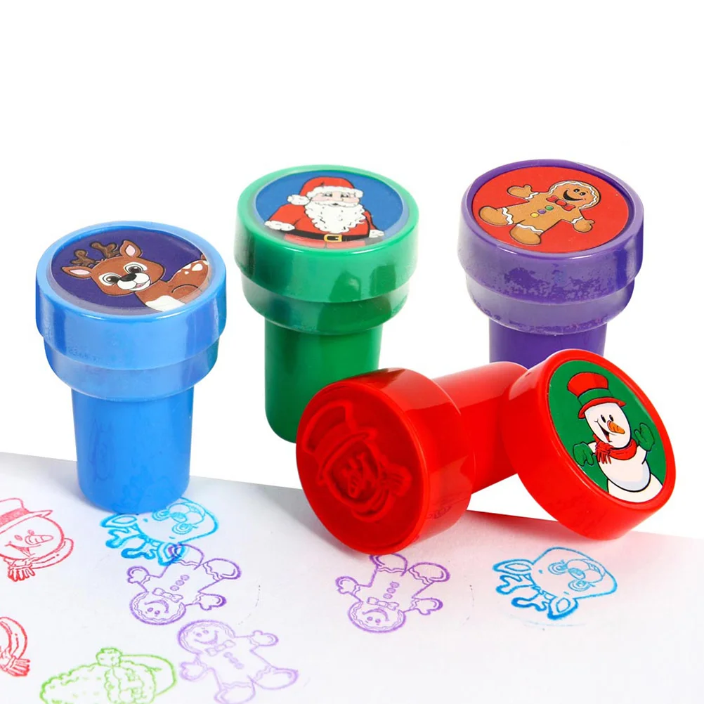 

8pcs Merry Christmas Stamps Christmas Stamper For Crafts Christmas Party Favors Gift