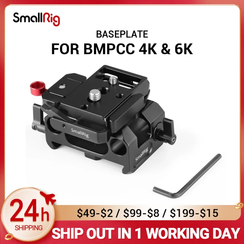 

SmallRig Camera Plate Rig Baseplate Kit for Blackmagic Design Pocket Cinema Camera 4K / 6K (for Manfrotto 501PL Compatible) 2266