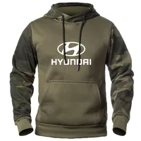 Oversized Casual sports colorblock men's Hoodie Hyundai car logo print Hip Hop Street Outdoor High Quality trend men's hoodie