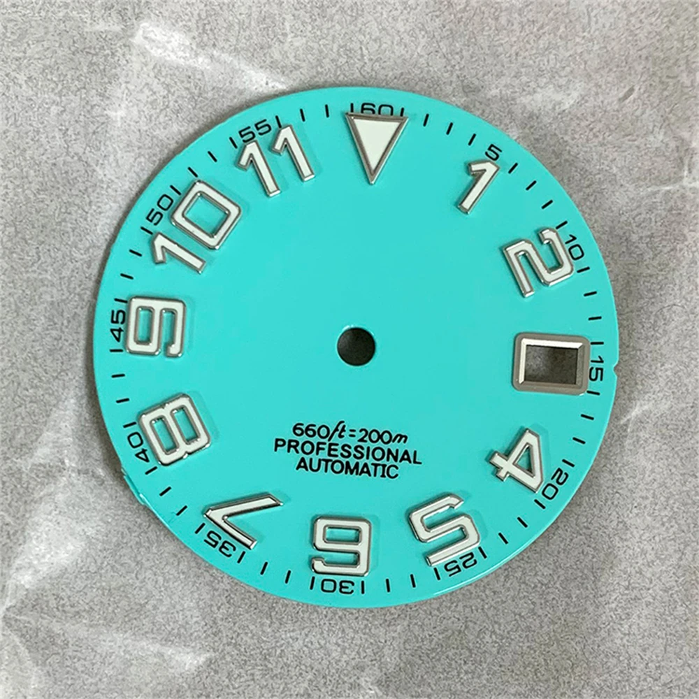 

Stylish Watch Dial 28.5MM Green Luminous 369 Watch Dial Watch Accessories for NH35/NH36 Movement