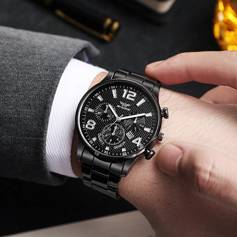 New Arrival Men Stainless Steel Watch Quartz Wrist Watch Men Relogio Masculino relógio masculino de luxo часы спортивные мужские