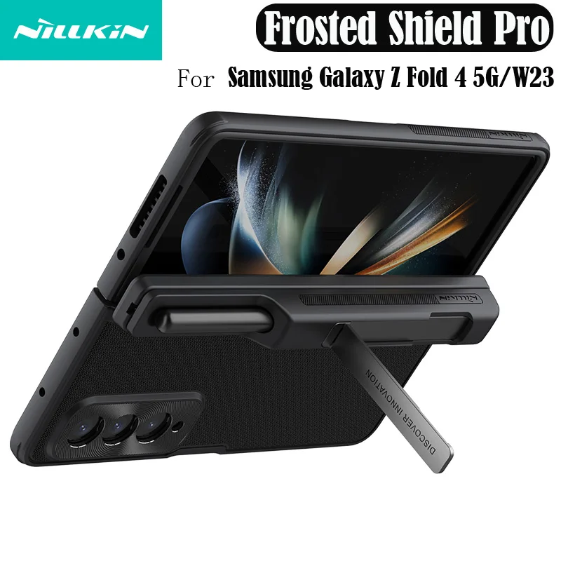 

For Samsung Galaxy Z Fold 4 5G Case NILLKIN Frosted Shield TPU PC Folding Cover For Samsung W23 /Z Fold4 With S Pen Slot holder