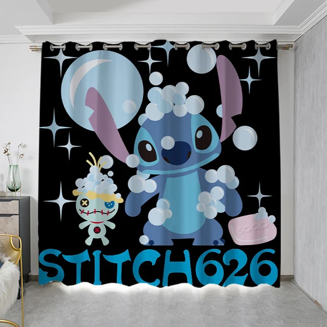 

Декоративные шторы Disney Stitch и цветочные 3d-блэкаут