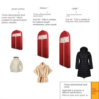 large wardrobe closet suit cover non woven with zipper pocket with clear window leather jacket protector clothes dust cover