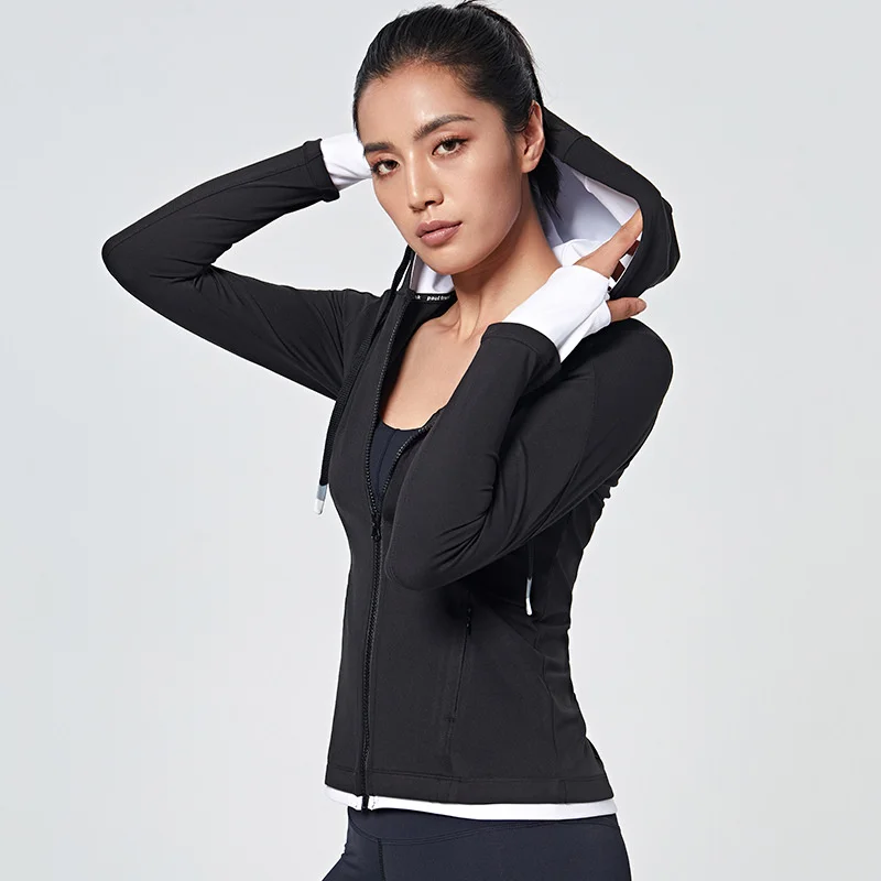 

Same Stretch Tight Sports Coat Women's Zipper Slim Jacket Running Yoga Suit Autumn and Winter Fitness Top