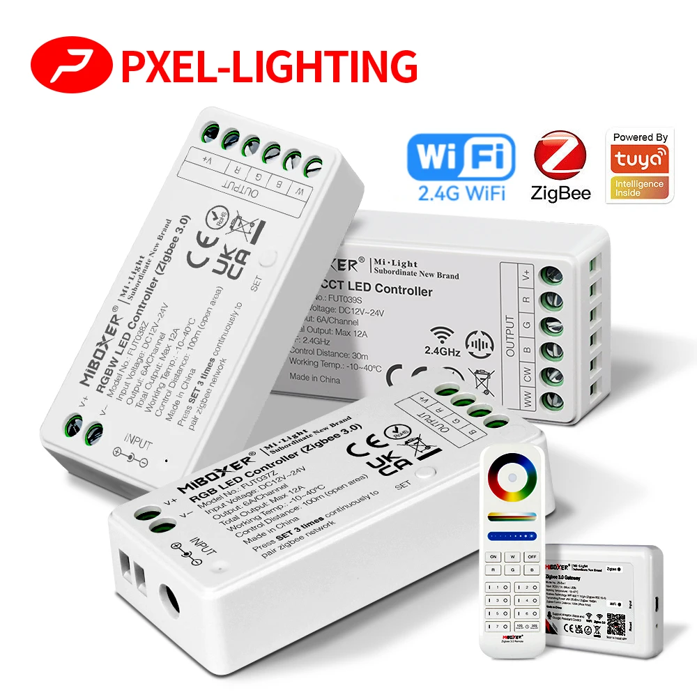 

ZIGBEE 3.0 Light Strip Controller CCT/Single Color/RGB/RGBW/RGB+CCT 2.4G WIFI LED Controller Remote Gateway Smartphone Control