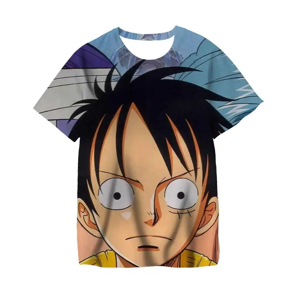 

High Quality T-shirt For 3-14y Children One Piece 3D Print Summer T Shirt Cartoon Anime Harajuku Style Boy Girl Kids Tee Tops