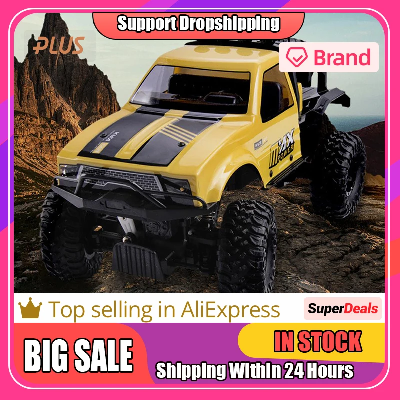 

1:16 2.4g Kids Pick-up Off-road Climbing Remote Control Car Rechargeable Rc Car Model Toy For Boys Birthday Gifts Drop Shipping