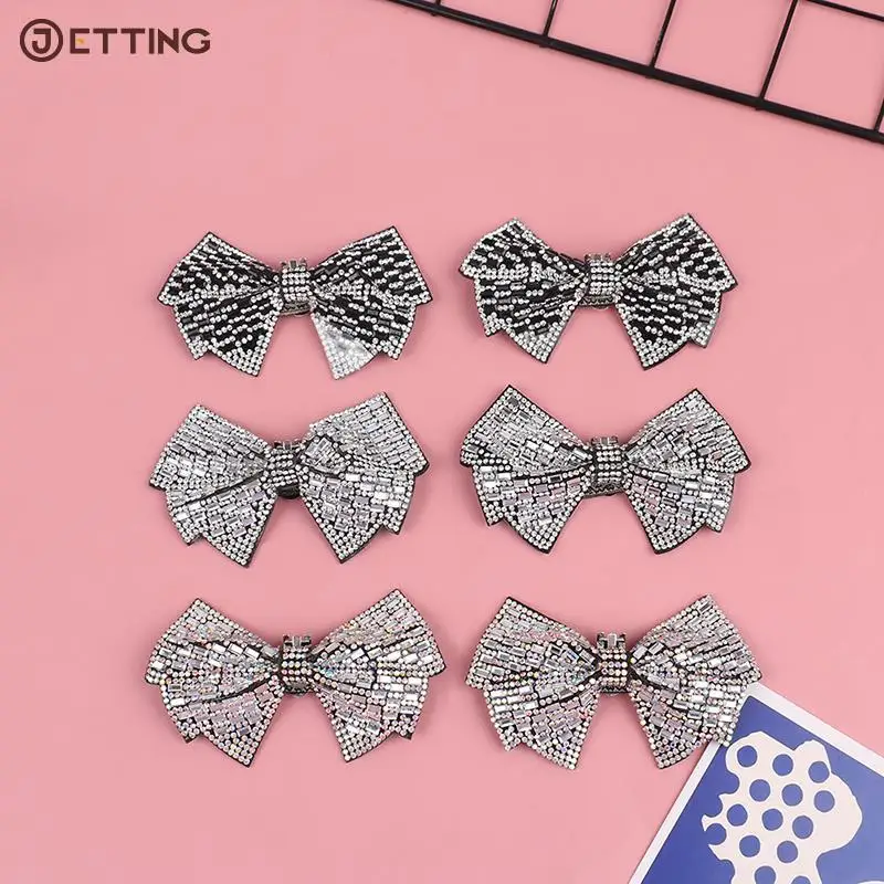 

2Pcs Crystal Rhinestones Wedding Party Prom Bow Shoe Clips Buckles Decor DIY Craft Accessories for Bride Women