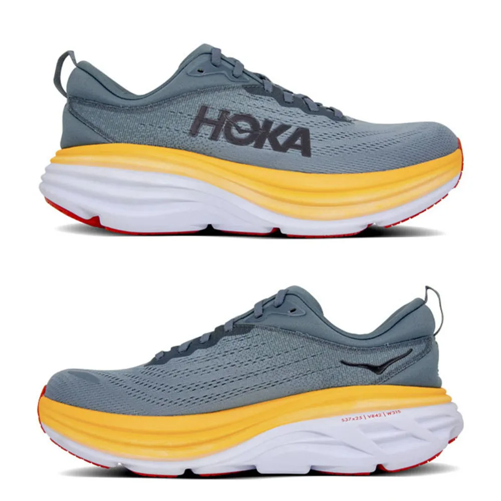 HOKA Running Shoes Bondi 8 Shock Absorbing Anti Slip Jogging Male Sneakers for Men Outdoor Leisure Road Running Shoes for Women