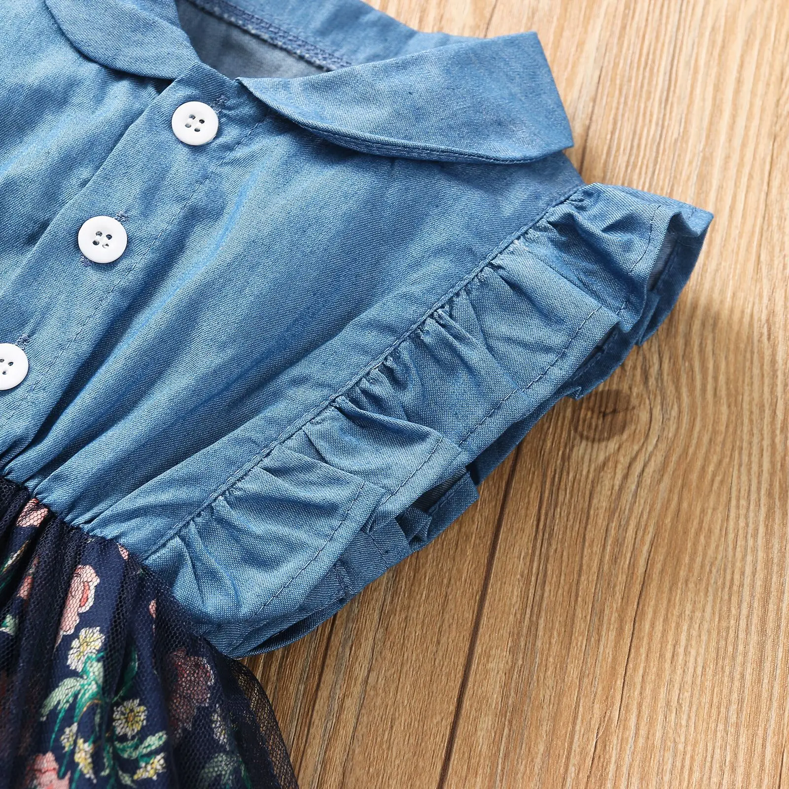 Повседневное платье для младенцев одежда маленьких девочек детские джинсовые