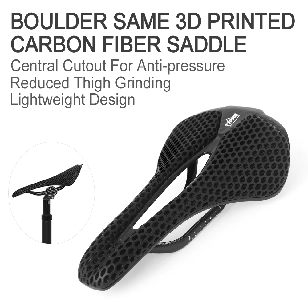 TTPRO 3D печатное велосипедное седло из углеродного волокна Сверхлегкая полая