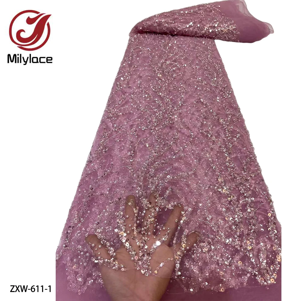 Африканский кружевной тюль с пайетками Ткань 5 ярдов высококачественное вышитое