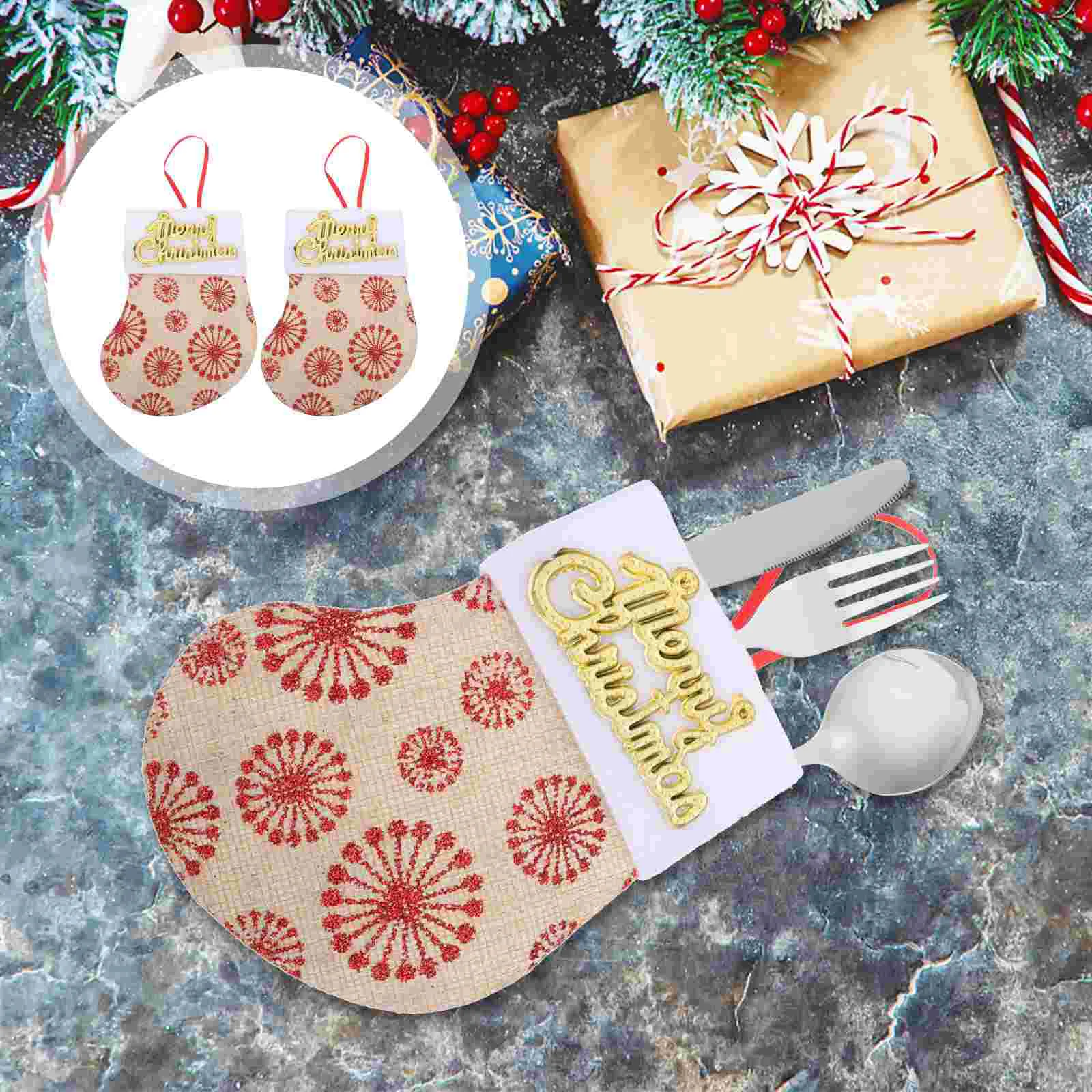 

12pcs Christmas Cutlery Premium Prime Sturdy Fork Cover for Home Christmas