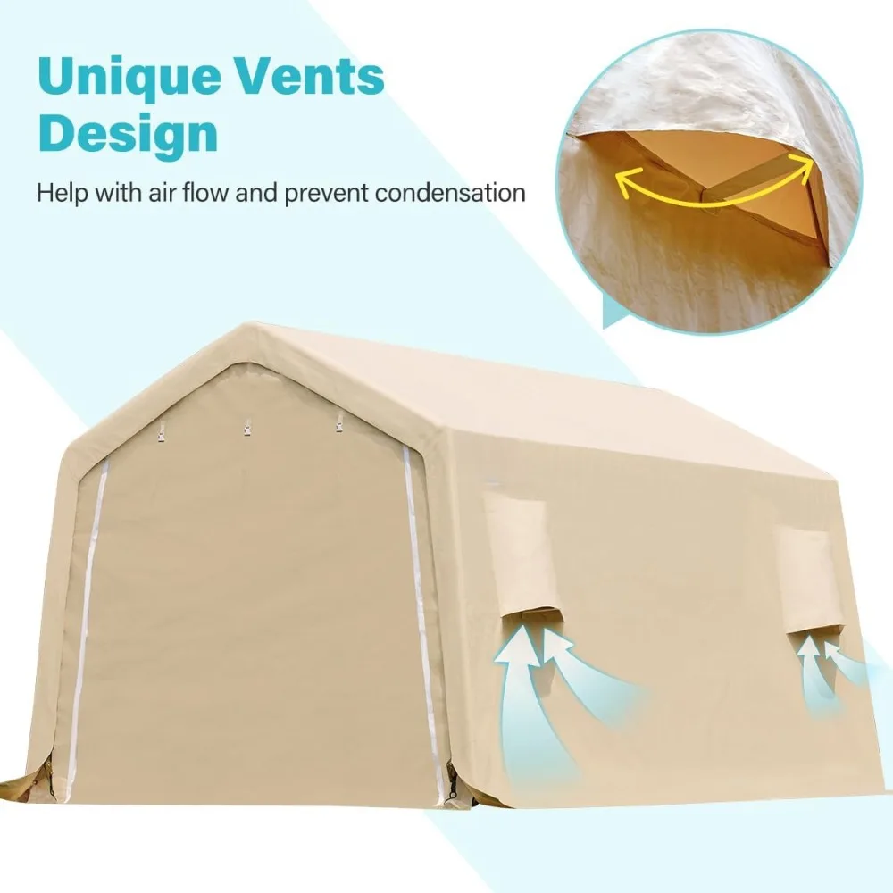 10X20 футов Carport сверхмощный открытый патио противоснежный портативный навес для