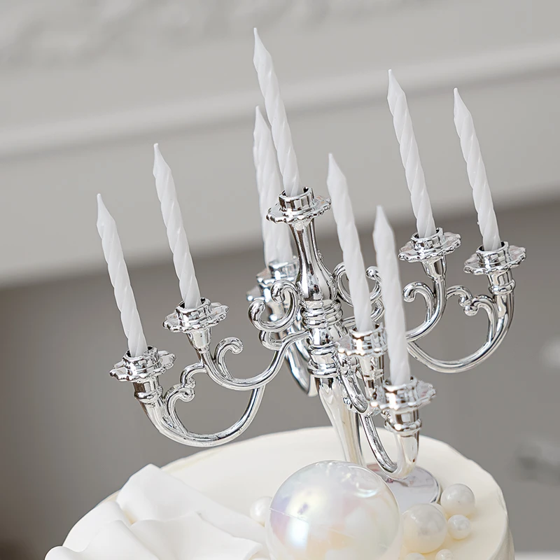 Европейский подсвечник в стиле ретро топпер для торта золотой серебряный