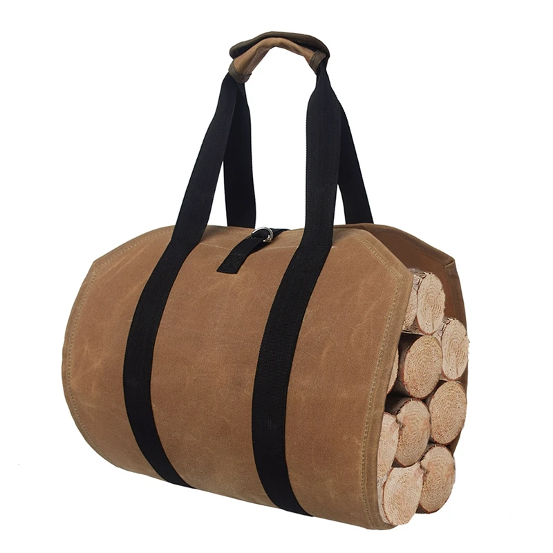 

Холщовая Сумка для переноски древесины, деревянная сумка для переноски, держатель для кемпинга на открытом воздухе, сумка для хранения, руч...