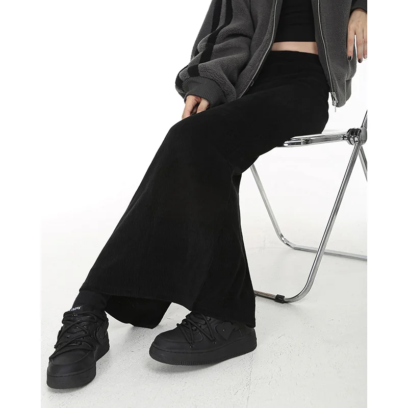 

Юбка Женская средней длины на молнии, элегантная винтажная Классическая уличная одежда во французском стиле, с завышенной талией и разрезом, однотонная, на весну