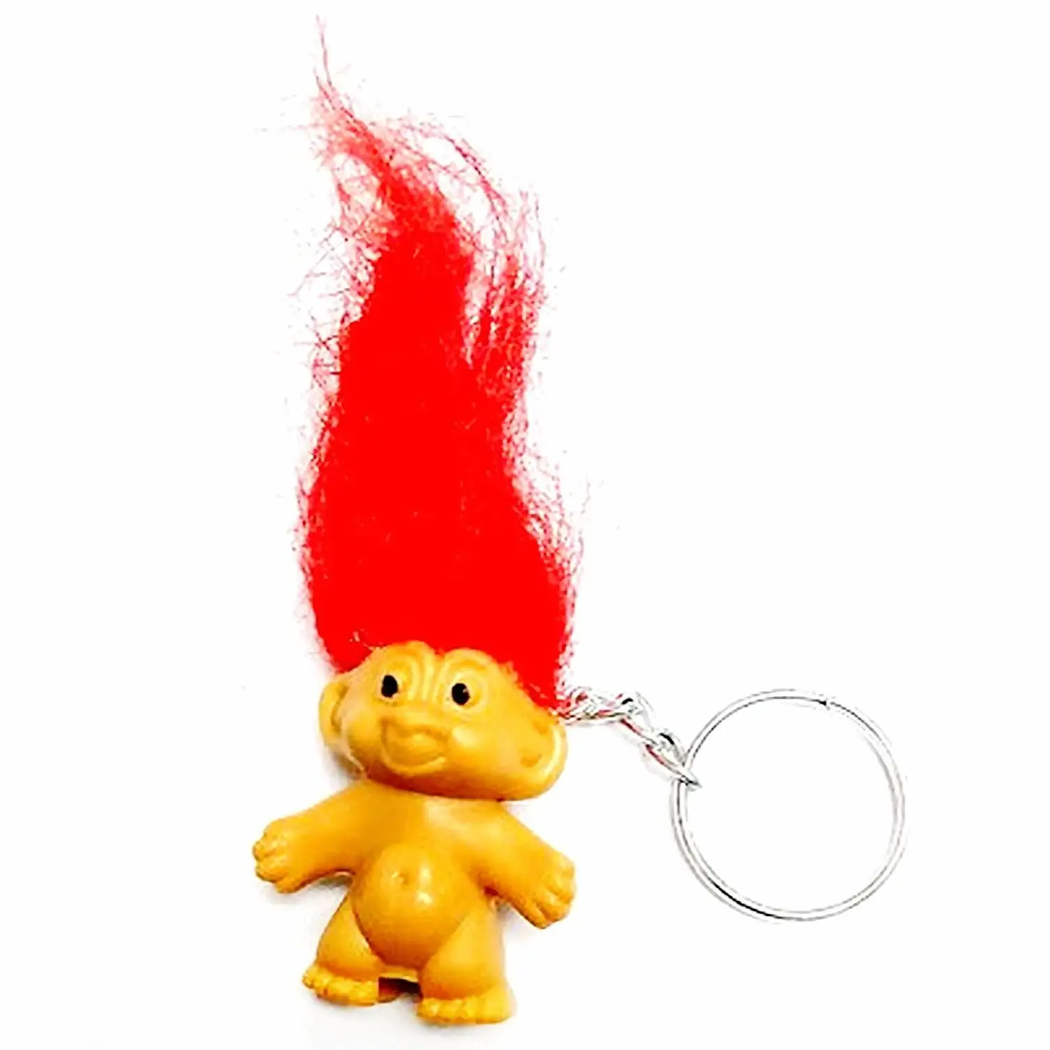 

2 piece Red Hair Lucky Troll Keyring Birthday Party Favor game vending gift pinata Bag Filler Loot Gag vending Fun TOYS NOVELTY