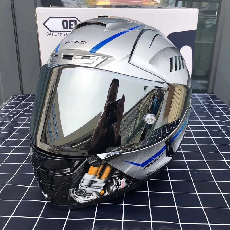 

Мотоциклетный шлем на все лицо X-четырнадцать, X14 YZF-R1M, специальный выпуск, серебряный шлем для мотокросса, гоночный мотоциклетный шлем для в...
