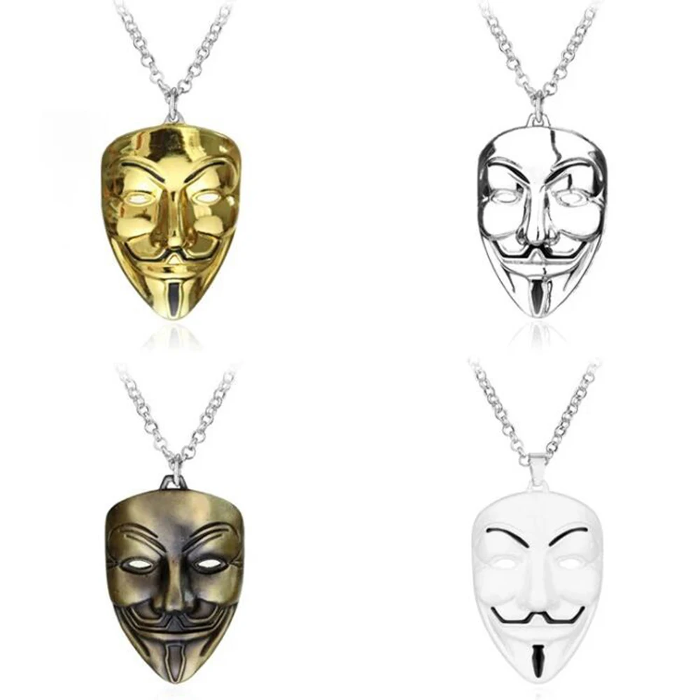 Ожерелье с подвеской в виде автомобиля V для Мстителей хакерская маска