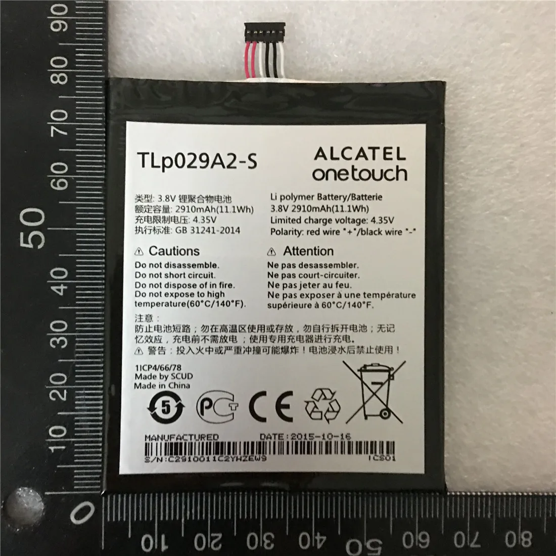 

2910mAh TLp029A1 TLp029AJ TLP029A2-S Battery For Alcatel OneTouch Idol 3 OT-6045F OT-6045Y TCL I806 AM-H200 Battery