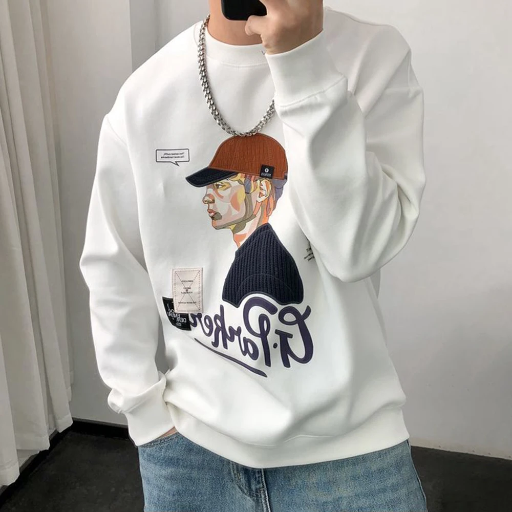 

Мужская толстовка с длинным рукавом и принтом в виде граффити