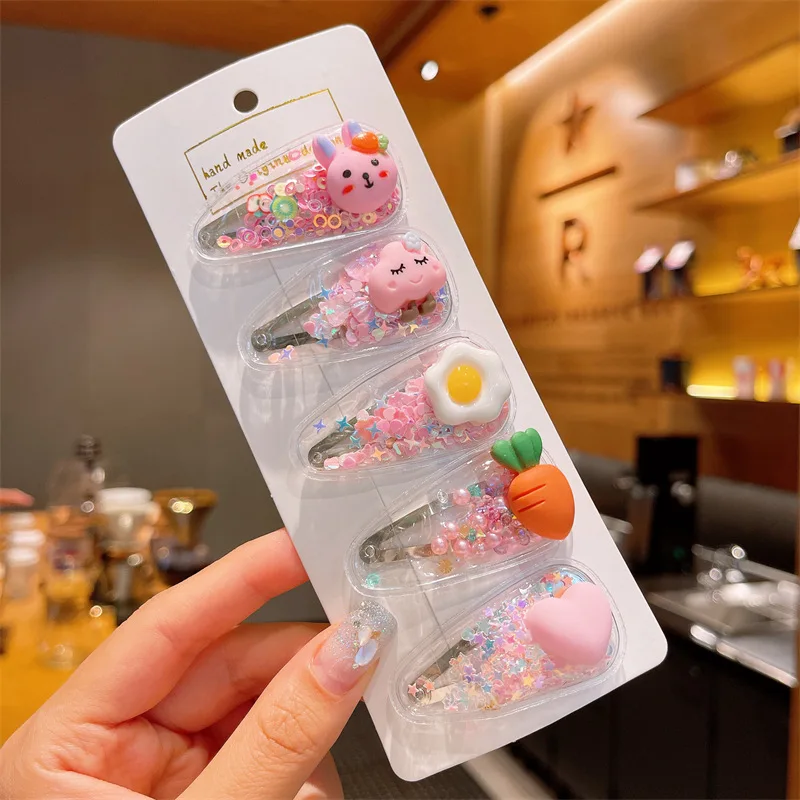 

5Pcs/Set Rabbit Carrot Love Cute Children Hair Decorations Hairpins Hairclips Headwear Barrette Baby Girls Kids Hair Accessories