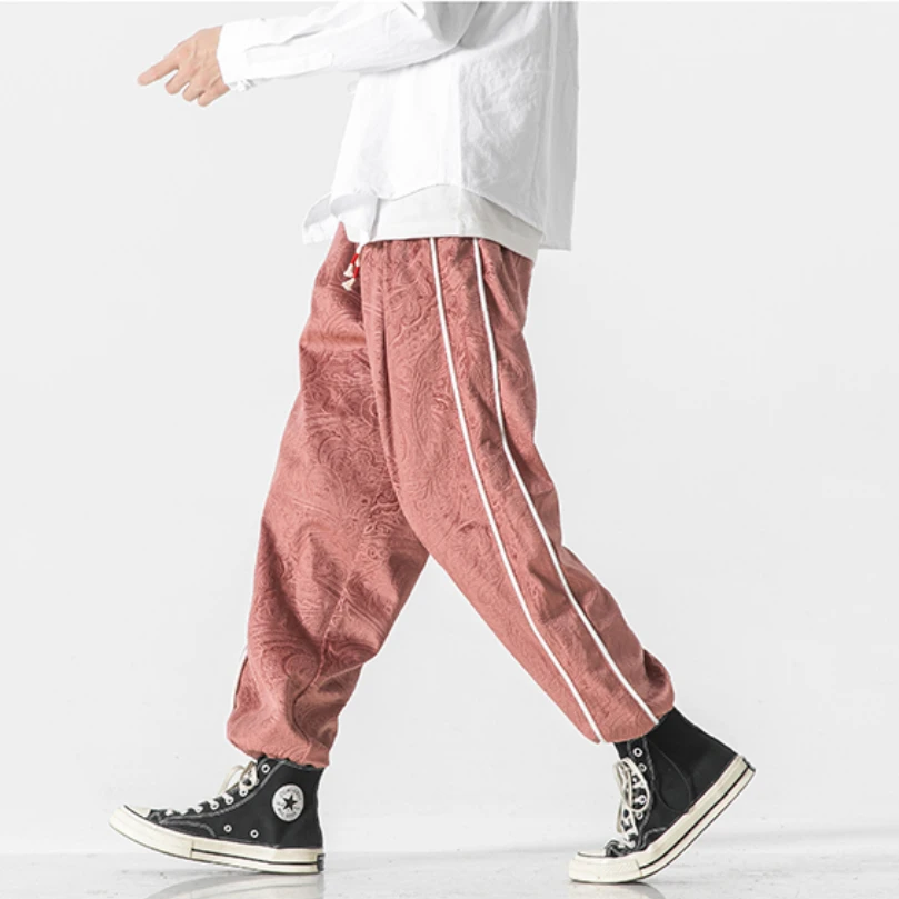 

Осенние новые японские мужские повседневные Прямые брюки, уличная мода, брендовые свободные универсальные трендовые спортивные брюки со ш...