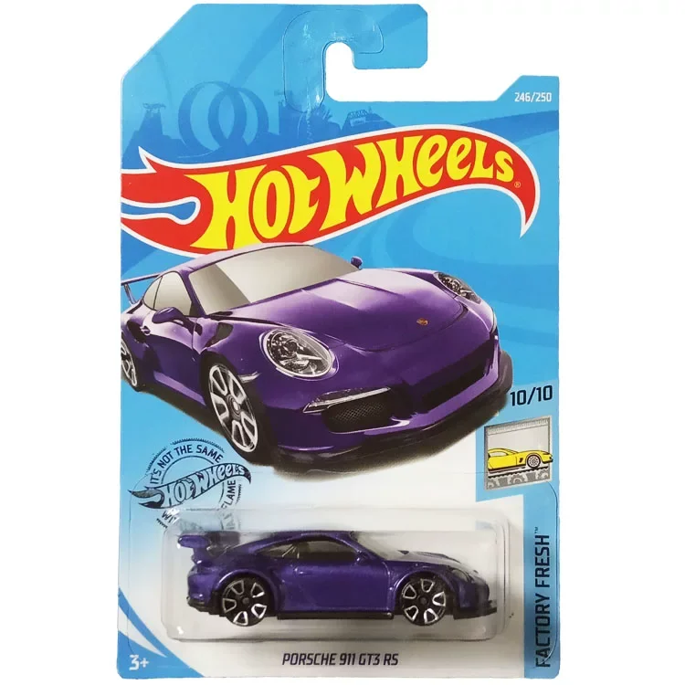 Коллекционная модель Hot Wheels Porsche 911 GT3 RS, фиолетовый литой спортивный автомобиль, украшение для рабочего стола, хобби-модель для фанатов (art.: 3920dc4745bb2) - 3920dc4745bb2