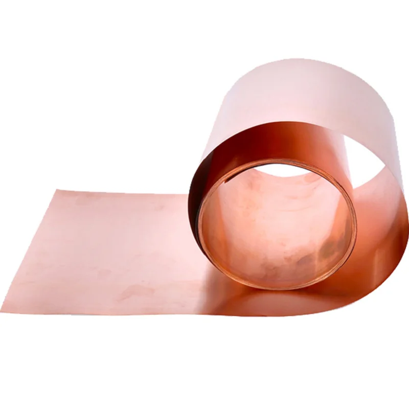 

200mm width 0.02mm to 1mm T2 99.9% Pure copper tape copper strip copper foil customized sizes