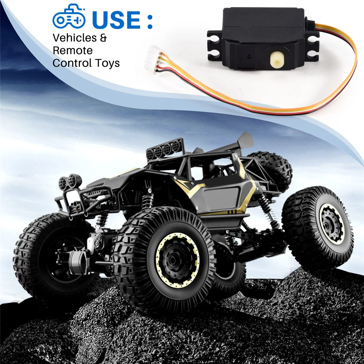 Сервопривод с пятью проводами для WLtoys 12428 12427 12423 12628 1/12 Запчасти радиоуправляемых