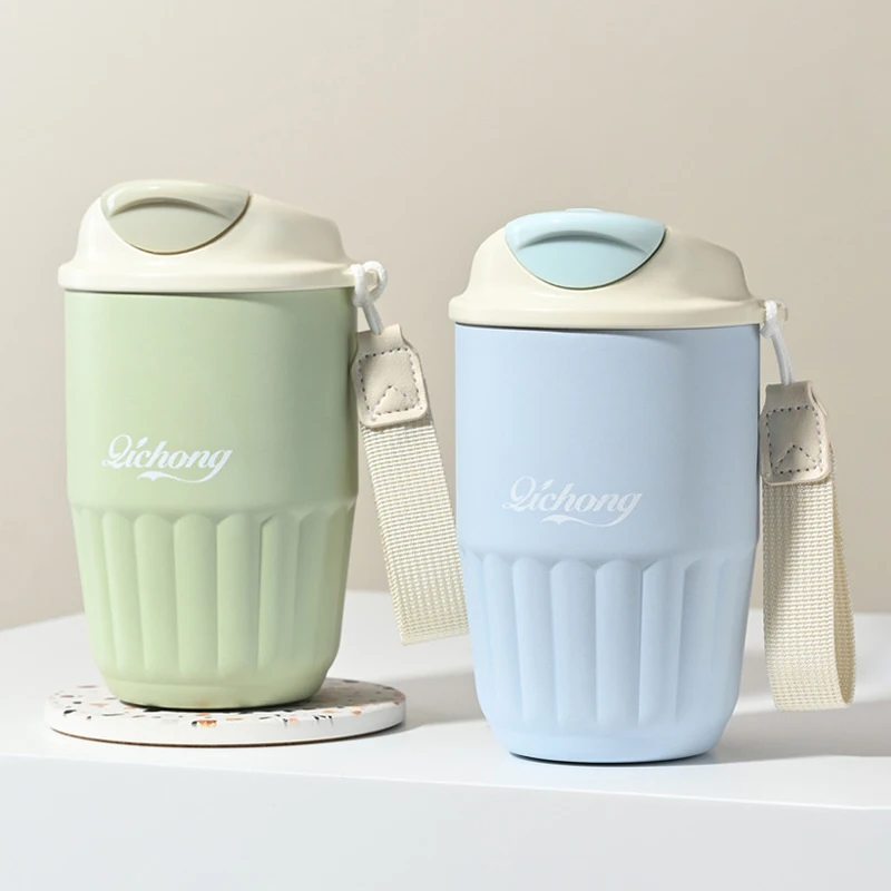 410 мл Термос кофейная чашка для девочек с двойными стенками из нержавеющей стали