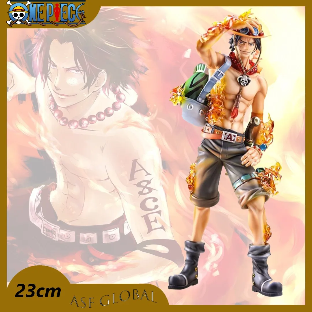 

23cm ONE PIECE Anime Figure Portgas D Ace Doll Model Collection Action Figurines Room Decorative Model Ornament Kids Gift Toys