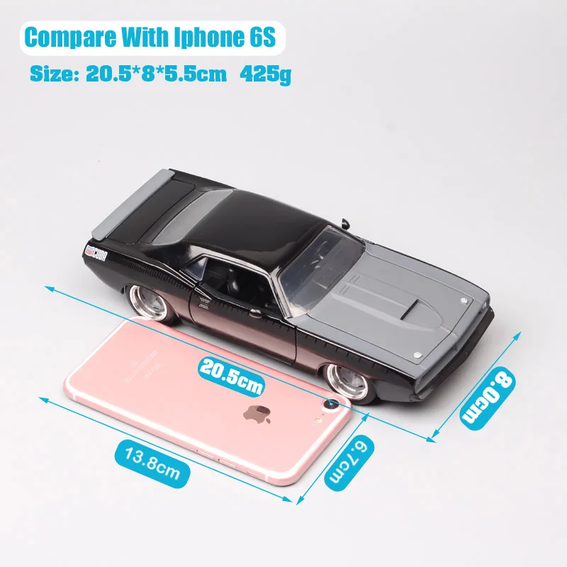 1:24 1973 Плимут Барракуда в масштабе винтажной модели металлического пони