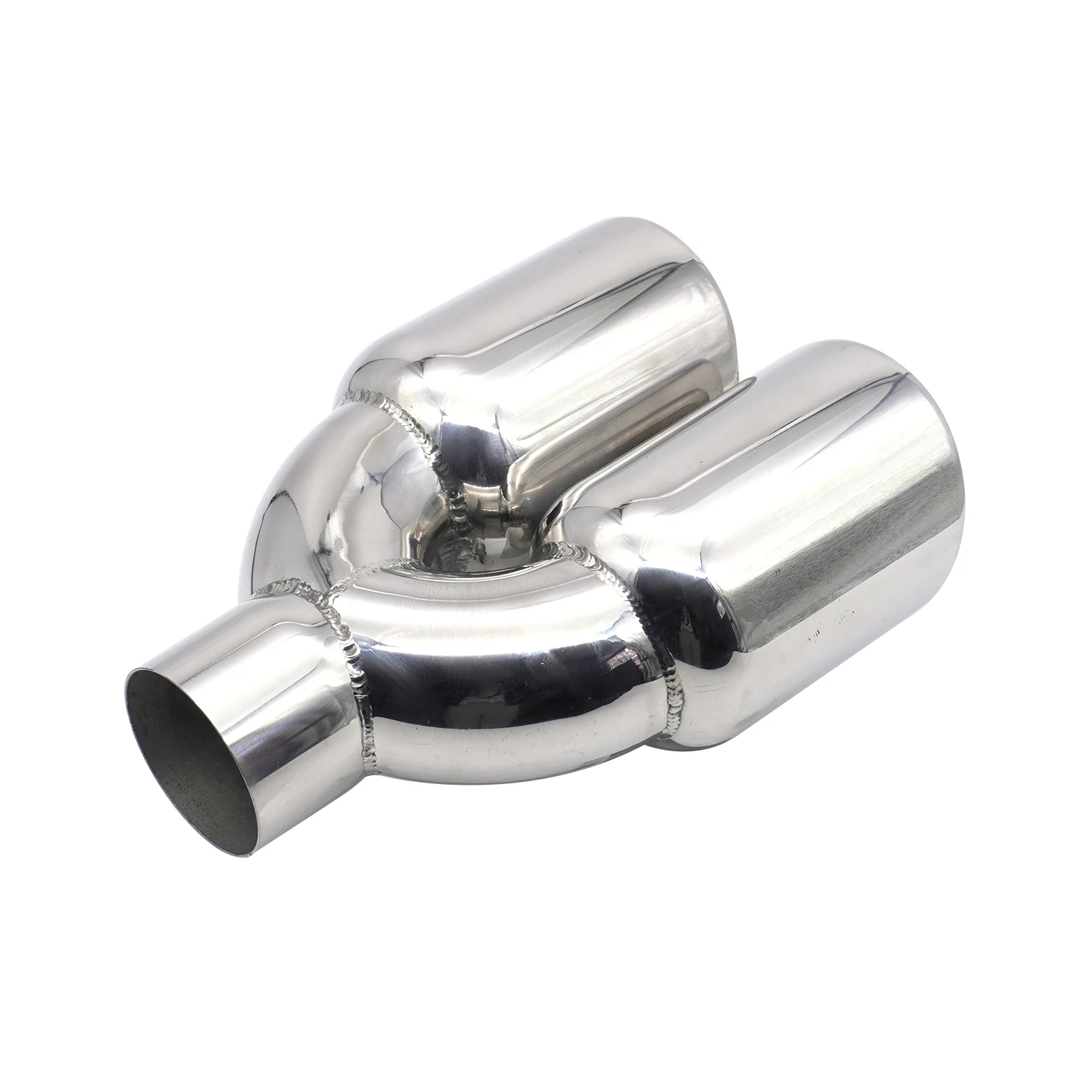Автомобильный двойной Выпускной глушитель 63 мм наконечник Универсальный 2 5