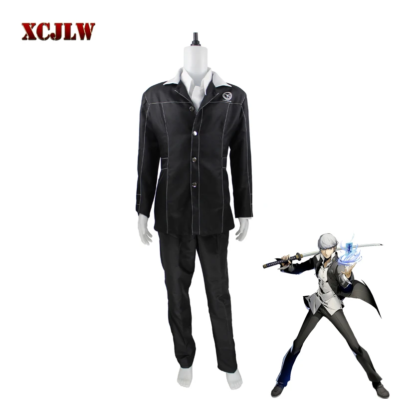 

XCJLW Shin Megami Tensei Persona 4 P4 Cosplay School Boy Uniform Costume Yu Narukami Jacket+Pant+Shirt