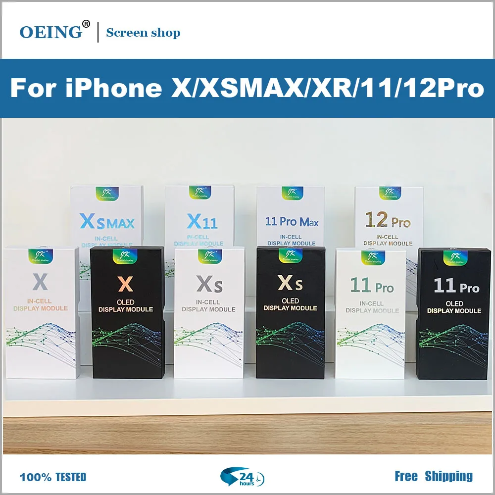 JK LCD For iPhone X XR XSMax 11 11PRO 12Pro Display Touch Screen Digitizer Assembly No Dead Pixel Replacement Parts |