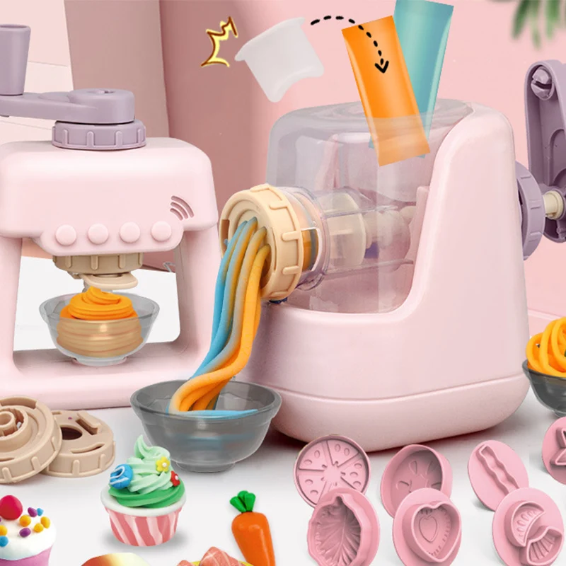 

Сделай Сам красочная машина для макаронных изделий из глины, детская игрушка для ролевых игр, имитация кухонного мороженого, модель костюма для девочек, игрушки в подарок