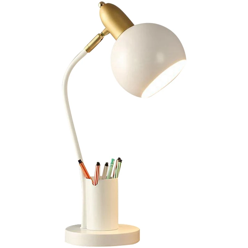 

Художественная светодиодная модная простая настольная лампа, металлическая приглушаемая лампа с защитой глаз, для гостиной, спальни, офиса...