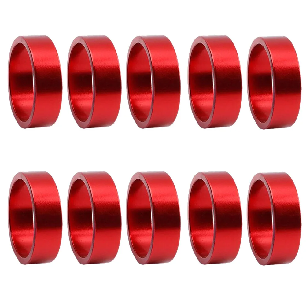 

10pcs 28.6mm Diameter Bike Headset Spacer Replacement 10mm Aluminium Alloy 1 1/8\" Bike A-Headset Spacers DIY Optional Color